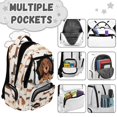 thumbnail image 7 of CHAQLIN Dachshund Paws Pattern School Backpack with Lightweight Large Capacity School Bag, Multi-Pocket 17 Inches Bookbag for Travel Back to School Middle School, 7 of 7