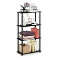 thumbnail image 3 of Furinno Turn-N-Tube 4-Tier Multipurpose Shelf Display Rack, Single, Americano/Black, 3 of 5