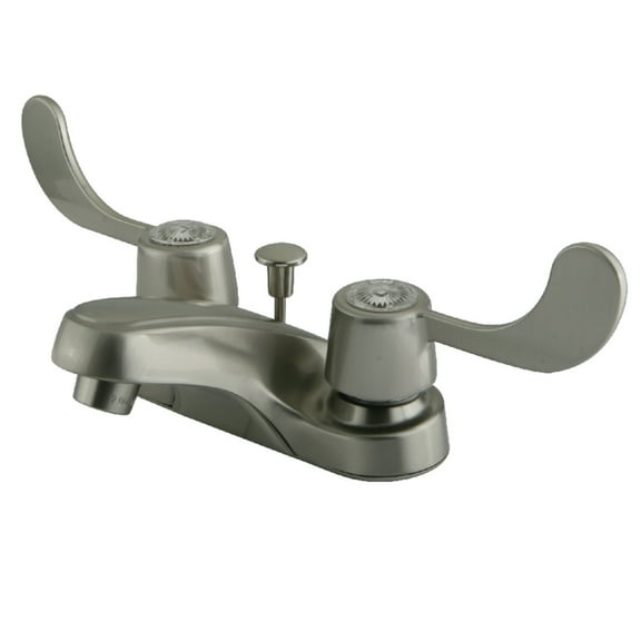 Kingston Brass KB188 4 in. Centerset Bathroom Faucet, Brushed Nickel