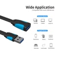 thumbnail image 3 of Mistaha High Speed USB 3.0 Extension Cable for Universal Compatibility - Black 1m Length - Stable Data Transmission for USB Drive, Hard Drive, Keyboard, Camera, Printer, Smartphone - Plug and Play,, 3 of 3