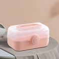 thumbnail image 1 of Multi-layer Portable Box, 6.3*7.87*11.02 Inch Plastic Multipurpose Portable Storage Container Box Handled Organizer Storage Box for Organizing Stationery, Sewing, Art Craft, Jewelry, 1 of 8
