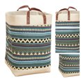 thumbnail image 1 of Laundry Basket Grocery Bag Jute Large Capacity Dirty Clothes Storage Basket Bucket for Home Colorful, 1 of 12