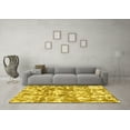 thumbnail image 3 of Ahgly Company Indoor Round Abstract Yellow Modern Area Rugs, 7' Round, 3 of 4