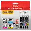 10 cartucho de tinta Compatible PGI 250 CLI251 para Canon IP7220 MG5420