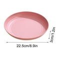 thumbnail image 2 of Taicans Wheat Straw Plates Lightweight Unbreakable Dinner Dishes Plates,9 inch Deep Dinner Plates,Alternative for Plastic Plates,Microwave and Dishwasher Safe Unbreakable Plates for Kitchen Pink, 2 of 6