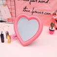 thumbnail image 3 of Espejo de maquillaje con forma de corazón, espejo de maquillaje con forma de corazón, espejo de pared para escritorio, espejo para dormitorio (rosa), 3 of 7