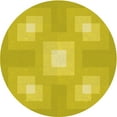 thumbnail image 1 of Ahgly Company Machine Washable Indoor Round Transitional Golden Yellow Area Rugs, 5' Round, 1 of 7