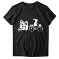 thumbnail image 3 of Pxiakgy Liquidation! T-Shirts de Pâques Col Rond pour Femmes Joyeuses Pâques Lapin avec Lunettes Blouse Décontractée Graphique Printemps Hauts Colorés Tee Femmes Topseaster Manches Courtes Chemise Décontractée Mode Noire S, 3 of 5