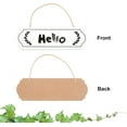 thumbnail image 4 of Hello Sign for Front Door Wooden Plaque Sign Plank Rustic Wall Art Hanging Decorations for Entryway Home Housewarming Living Room Outdoor Porch Yard Patio 11.7 x 3.8inch White DIY, 4 of 7