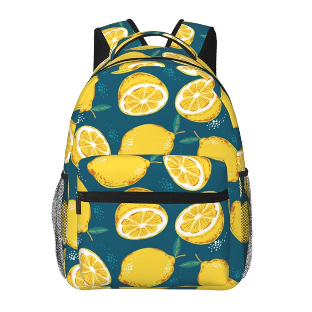 Balery Lemon Mochila Escolar Impresa, Mochila Ligera para Viajes Casual, Mochila Duradera y Cómoda Multifuncional, Mochila para Laptop-One Size