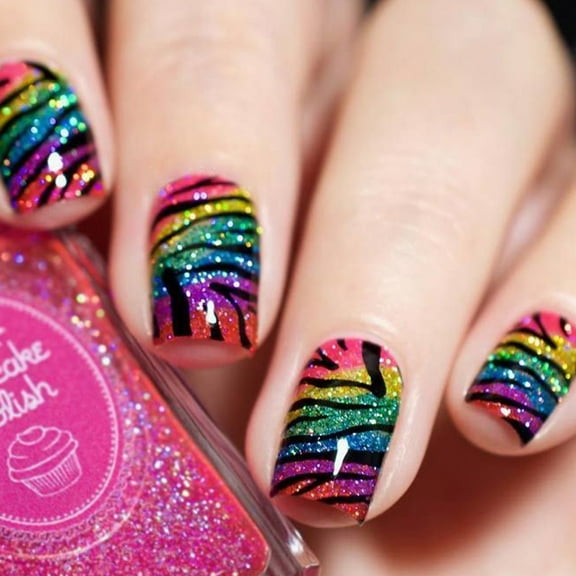 24Pcs Square Fake Nails Press On Nails Artificial Nails False Nails Glues On Nails Glitters Designs French Nails Tips