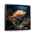 thumbnail image 2 of Designart "Aquariums Majestic Marine painting" Animals Floater Framed Wall Art Print, 2 of 7