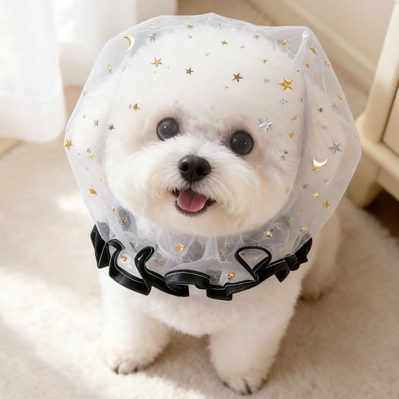 Dog Face Net - Dog Mask Mesh Hood for Small Dogs & Cats, Anti Eating Cover Prevents Thorns Sticks Rocks, Breathable Pet Head Protector