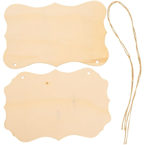 FRCOLOR Assorted Color DIY Wood Plaque for Decoration Made of Natural Wood Perfect for Home Shop Wedding Signs 2pcs