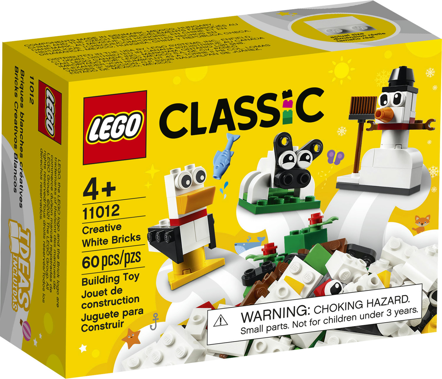 LEGO Classic Creative White Bricks 11012 Building Toy to Inspire Creative Play (60 Pieces) - image 4 of 5