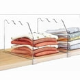 thumbnail image 3 of 4-Pack Acrylic Shelf Dividers for Closet Storage and Organization - Transparent Closet Shelf Separator for Home Use, 3 of 5