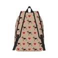 thumbnail image 3 of Naloa Canvas Backpack for Men Women German Shepherd Dog Print Rucksack Casual Travel Daypack Large and Small Durable College Tote Satchel Bookbag for Teens, 3 of 8