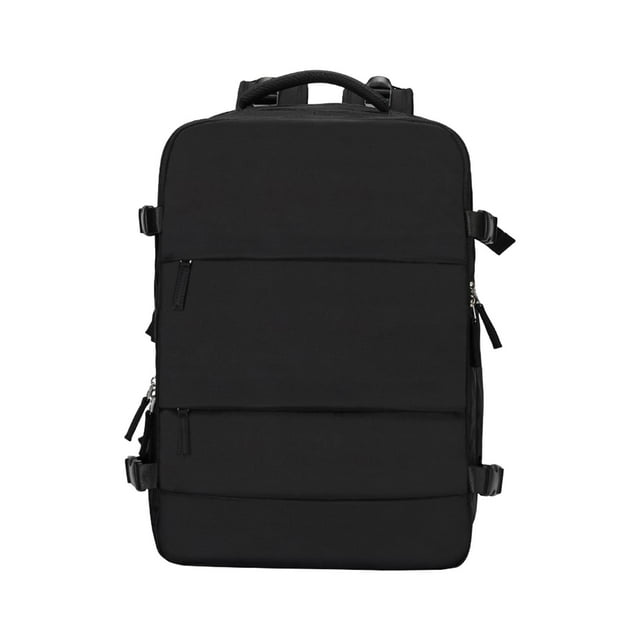 Mochila de viaje con funda para carrito, bolsillo húmedo, mochila para llevar, mochila de día para Negro