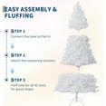 thumbnail image 5 of Rugerasy 9 ft Tinsel Christmas Tree,Christmas Tree with Warm White Led Lights & Sturdy Stand,Sparkle Xmas Decorations for Parties,Green, 5 of 9