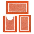 thumbnail image 1 of Juego de alfombras de baño Pauwer de 3 piezas con inodoro contorneado en forma de U, 1 of 6