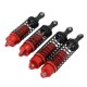 thumbnail image 2 of 20244 piezas de amortiguadores delanteros y traseros RC, amortiguadores RC de resorte elástico de plástico de aleación de aluminio para TRAXXAS SLASH 1/10, coche rojo, 2 of 5