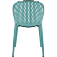 thumbnail image 7 of 2xhome Modern Pool Patio Chair, Contemporary Plastic Armless Dining Accent Side Chair for Indoor or Outdoor Use, Teal, Set of 1, 1 piece, 7 of 7
