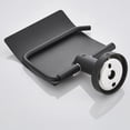 thumbnail image 3 of Hogar Base Redonda Negra Portarrollos de Papel Higiénico Negro Mate con Solapa Dispensador de Papel Higiénico con Tapa Montado en la Pared Acero Inoxidable 304 para Inodoro Baño Inodoro Sailing Electrónica, 3 of 4