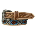 thumbnail image 4 of 27-28 Unisex 1.5" Western Floral Tooled Beaded Full-Grain Leather Belt 26RT31B, 4 of 4