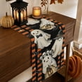 thumbnail image 4 of Halloween Table Runner, 72x13 Inch Linen Decorative Table Linen for Thanksgiving Dining Party Home Decor, 4 of 5