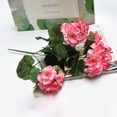 thumbnail image 1 of Geege 5Pcs 14.4inch Artificial Geraniums Silk Flowers Outdoor Home Decor Garden Plants Bush,Pink, 1 of 7