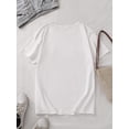 thumbnail image 3 of [Parfait T-Shirt Respirant de Printemps] T-Shirt Décontracté pour Femmes avec Imprimé Carlin - Col Rond, Manches Courtes, Polyester Respirant - Parfait pour le Printemps et l'Été, 3 of 8