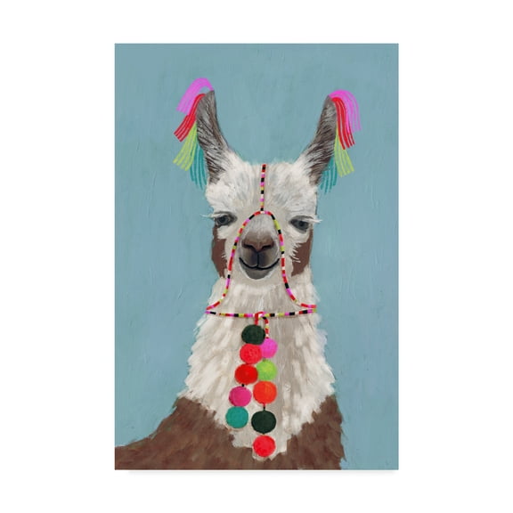 Trademark Fine Art 'Adorned Llama I' Canvas Art by Victoria Borges