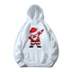 thumbnail image 5 of Sudadera con capucha blanca de Feliz Navidad para niños, sudadera bonita para fiesta de Navidad para niño o niña, ropa de moda con estampado de Papá Noel y ciervos para niños, 5 of 5