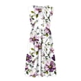 thumbnail image 5 of Vetsdori Womens Midi Dresses with Pockets Floral Print, Sleeveless Summer Sundress, Lightweight Slip Dress for Summer Crew Neck Tank Dress for Women, 5 of 7