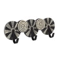 thumbnail image 4 of hometrends Spinoza Plaque with Hooks Set, Black/Natural, 4 of 6