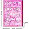 thumbnail image 2 of Laugh Often Play Dress up Canvas Wall Art,Pink Girl Inspirational Canvas Artwork Picture Poster Decor for Home Bedroom Girl Room Office, 2 of 6