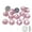 Pink, variant on U8MO 200 Flatback Acrylic Round Rhinestone Gems 10mm(3/8") NO Hole Color for Choice-Pink