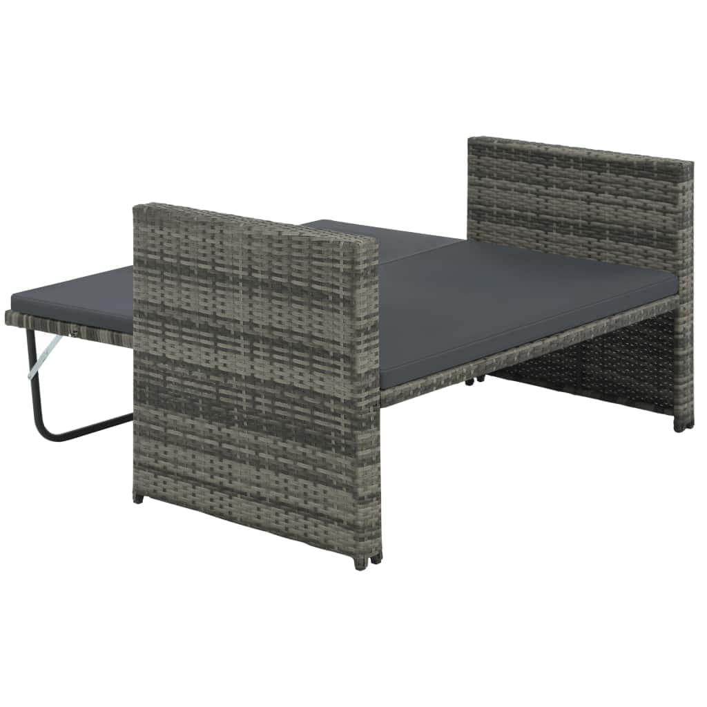Kepooman Patio Lounge Set, Garden PE Rattan Sectional Patio Sofa Set with Cushions, Set of 2 Kepooman Patio Lounge Set, Garden PE Rattan Sectional Patio Sofa Set with Cushions, Set of 2