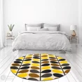 thumbnail image 5 of Leaf design rugs, Floral carpet, Tufted area rug, 17x17 Bed, Kids, Living, room, Round shape, 5 of 6