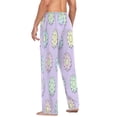 thumbnail image 6 of Soft Flower Pattern Men's Lightweight Pajama Bottoms Stretch Elastic Waist Side Pockets Spring Fall, 6 of 7