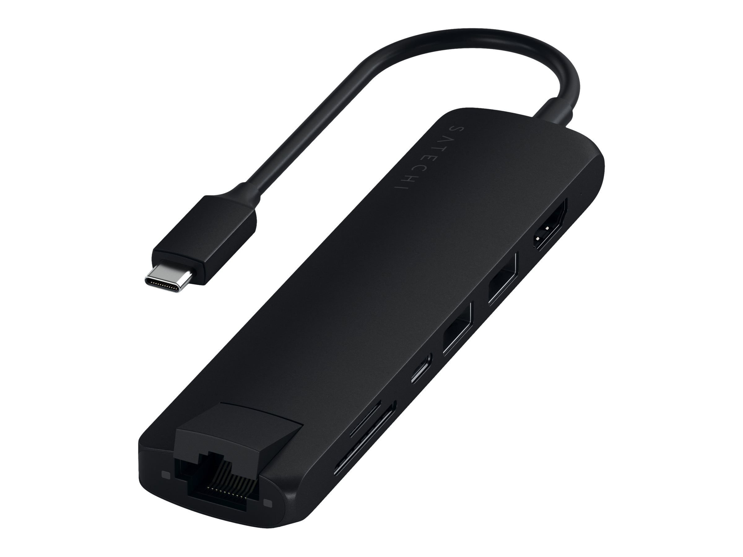 instinkt uheldigvis sladre Satechi USB-C Slim Multi-Port with Ethernet Adapter - Docking station - USB- C - HDMI - GigE - Walmart.com