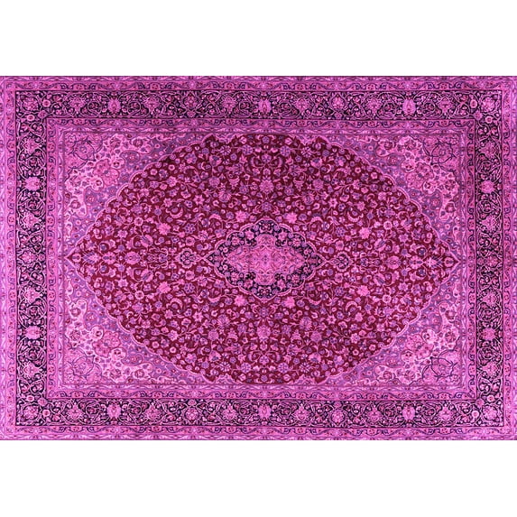 Ahgly Company Indoor Rectangle Persian Pink Traditional Area Rugs, 7' x 10'