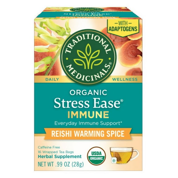 Traditional Medicinals Organic Stress Ease Immune Tea Bags