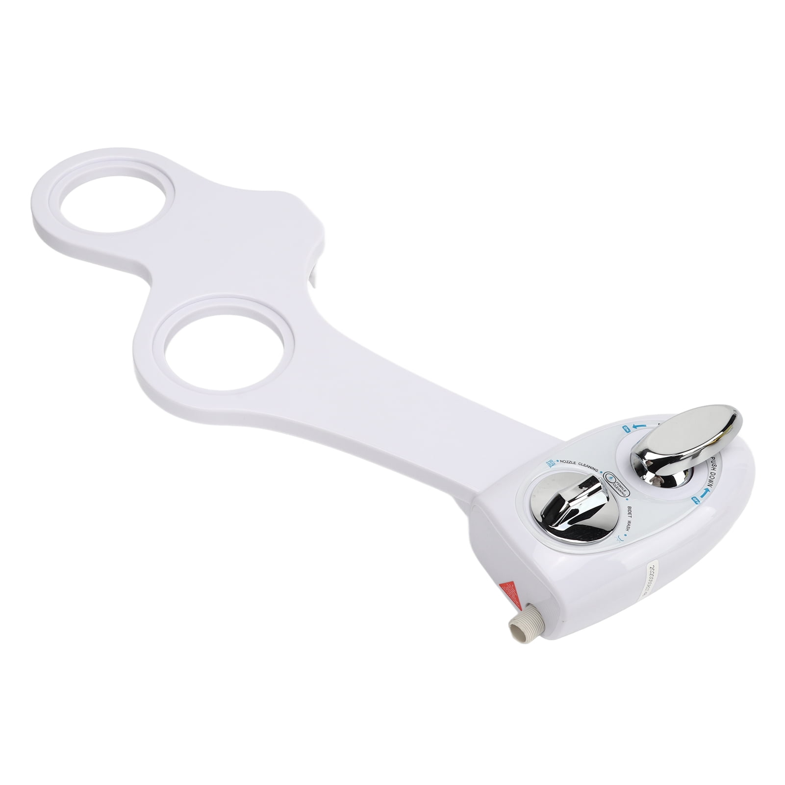 Riousery Bathroom Dual Nozzle Cold Water Spray Adjustable Bidet Toilet Attachment with Hose, White (18.5 inches / 47 cm)