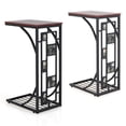 thumbnail image 1 of Costway 2 PCS C-Shaped Side Sofa Narrow Snack Table for Living Room Bedroom Small Space, 1 of 10