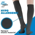thumbnail image 6 of Made in USA Men Opaque Compression Knee High for Travel 20-30mmHg Black, Medium, 6 of 10