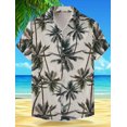 thumbnail image 3 of Camisa hawaiana de vacaciones con palmeras tropicales para hombre, camiseta de manga corta para exteriores, vacaciones hawaianas, camisa Aloha, 3 of 4