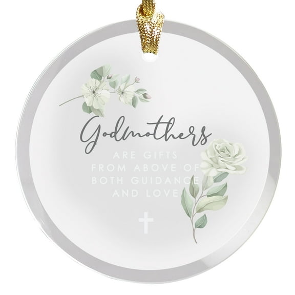 Godmothers Are Gifts From Above Christmas Round Disc Ornament