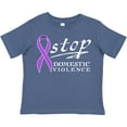 thumbnail image 3 of Inktastic Stop Domestic Violence-purple Ribbon Boys or Girls Toddler T-Shirt, 3 of 5
