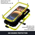 thumbnail image 4 of ELEHOLD for iPhone 16 Pro Case,Outdoor Sports Military Heavy Duty Full Body Cover with Built in Tempered Glass Screen Protector Hidden Kickstand Shockproof Dustproof Case for iPhone 16 Pro,Yellow, 4 of 9